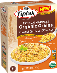 Tipiak French Harvest Organic Grains Roasted Garlic & Olive Oil