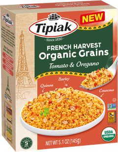 Tipiak French Harvest Organic Grains Tomato & Oregano