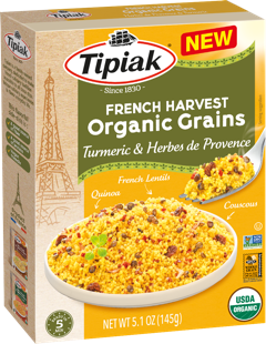 Tipiak French Harvest Organic Grains Turmeric & Herbes de Provence