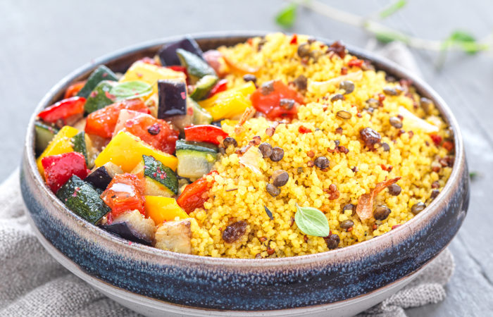 Turmeric & Herbes de Provence Grains with Ratatouille