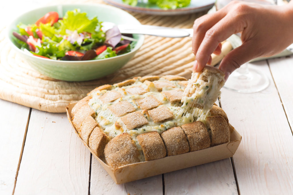 Cheese Bread with Salad