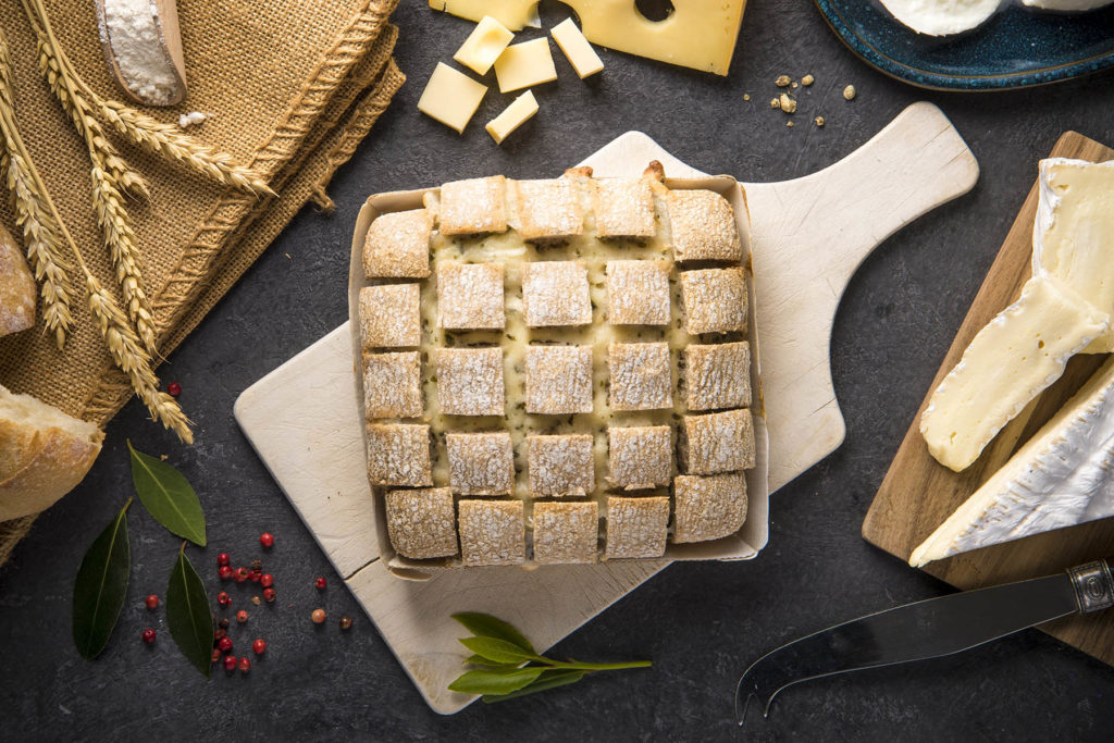 Cheese Bread with ingredients